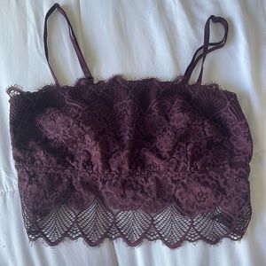 Aerie maroon lace bralette